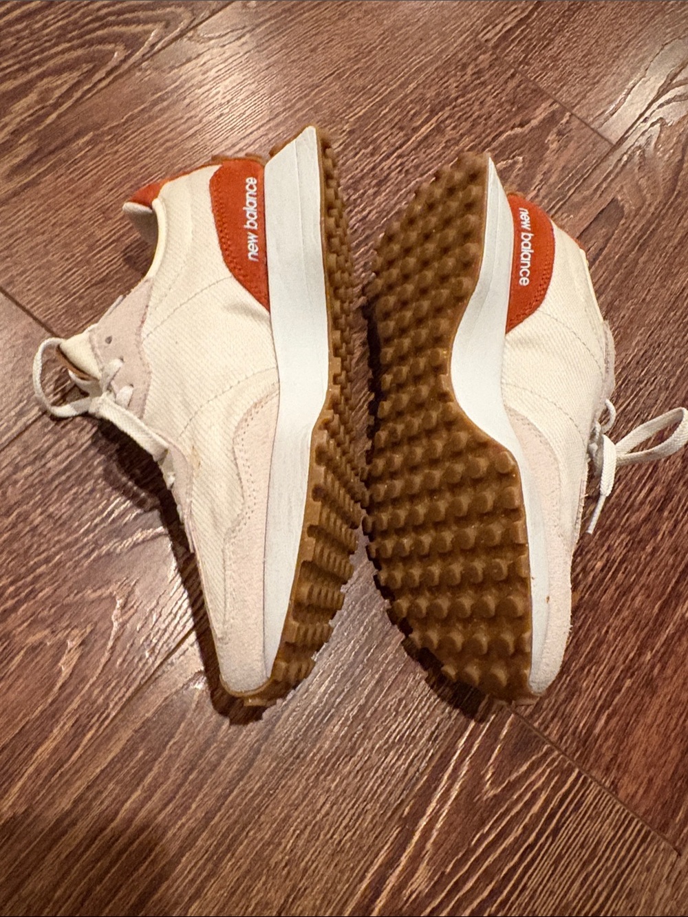 New Balance Men's Cream & Tan Suede-Accent Sneakers - Picture 2 of 8